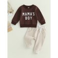 thumbnail image 2 of Honganda Toddler Boys 2Pcs Pants Sets Long Sleeve Letter Print Sweatshirt Tops and Drawstring Pants Sets, 2 of 9