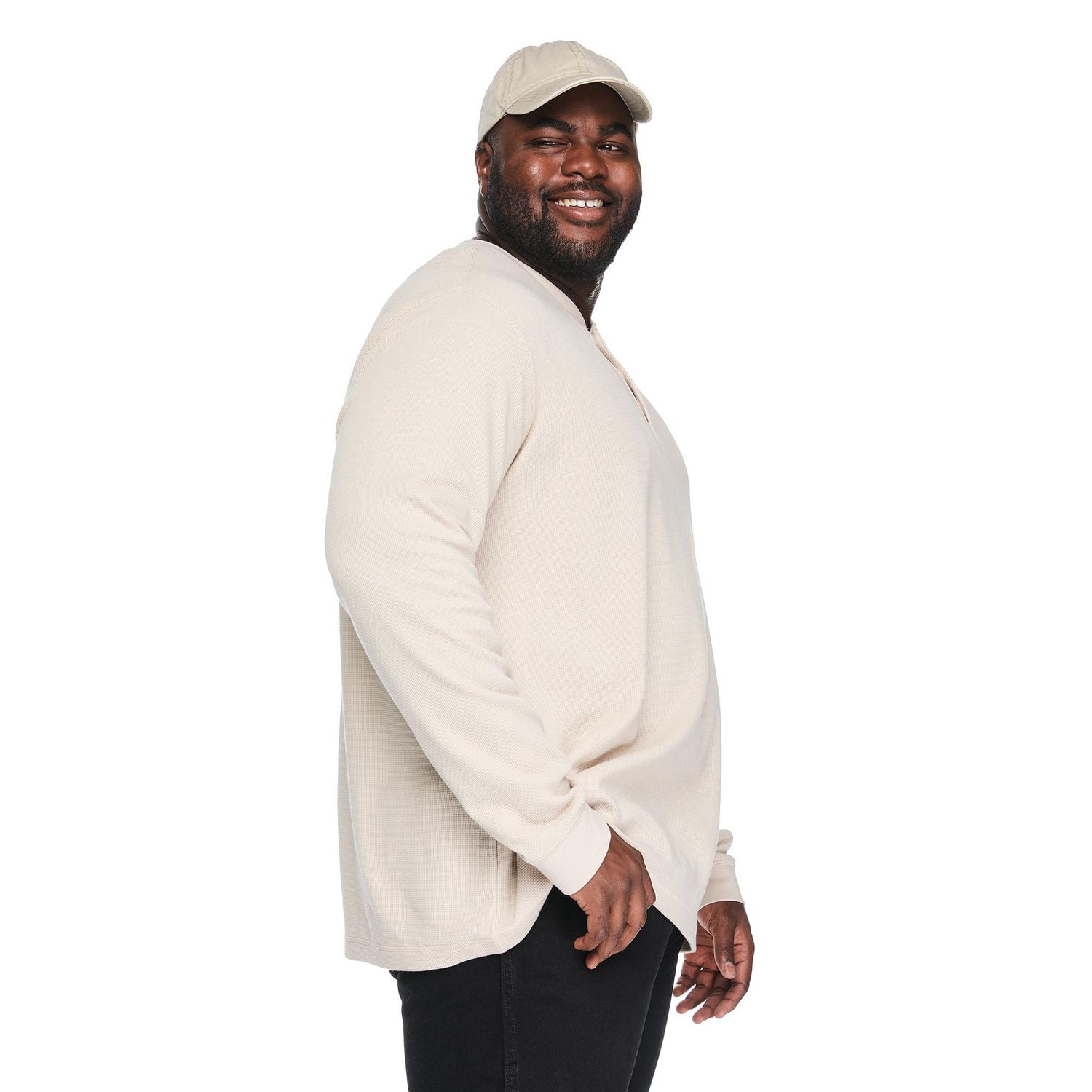 George Big Men's Long-Sleeve Henley T-Shirt