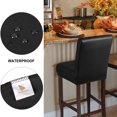 thumbnail image 4 of PiccoCasa Waterproof Bar Stool Covers for Counter Height Side Chair Covers Black 1, 4 of 9