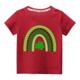 thumbnail image 1 of MeetoTime T-Shirts Décontractés à Manches Courtes Imprimés pour la Saint-Patrick pour Garçons et Filles, Chandails à Col Rond pour Enfants, 1 of 3