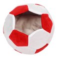 thumbnail image 1 of Lit pour Animaux de Compagnie en Forme de Football, Lit de Grotte pour Animaux de Compagnie Confortable Semi-Fermé Amovible pour Animaux de Compagnie pour Chatons Noir Blanc, Rouge Blanc, 1 of 8