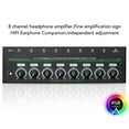 thumbnail image 3 of Headset Amplifier Stereo, 8 Channel Portable Stereo Amplifier with RGB Light for Studio Family KTV, 3 of 7