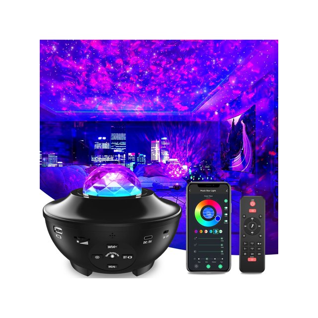 FORKODA Galaxy Projector Star Projector For Bedroom, Starry Night Light Projector For Kids, Large Coverage Star Projector For Ceiling, Built in Blueto
