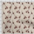 thumbnail image 4 of Soimoi Musical Instruments Print, Velvet Fabric, Decor Sewing Fabric by The Yard 54 Inch Wide,Decorative Fabric for Upholstery and Home Accents, Brown, 4 of 5
