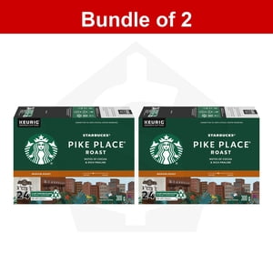 Ensemble de 2 - Starbucks Pike Place moyenne rôti K-Cups, une seule portion Keurig Pochettes de café compatibles pour les Brewers Keurug - 24 Capsul 1 nombre (paquet de 24)