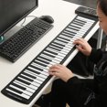 thumbnail image 3 of Portable Electronic Hand Roll Piano, 61 Keys Roll-Up Flexible Electronic Piano Keyboard With One-Button Teaching Function Digital Music Keyboard Piano For Beginners And Kids, 3 of 8