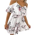thumbnail image 1 of Fridja Blouse Décontractée d'Été pour Femmes à Volants Manches Courtes Robe Ample, 1 of 9