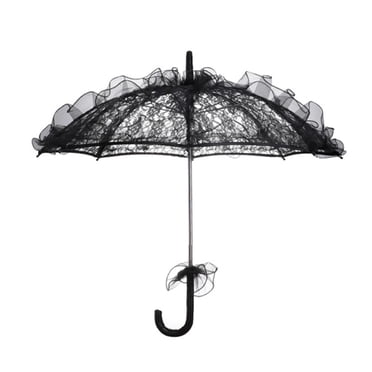 lionlar Parapluie en Dentelle Fait Main Parasol de Mariage Vintage Romantique pour Danse Photo Noir