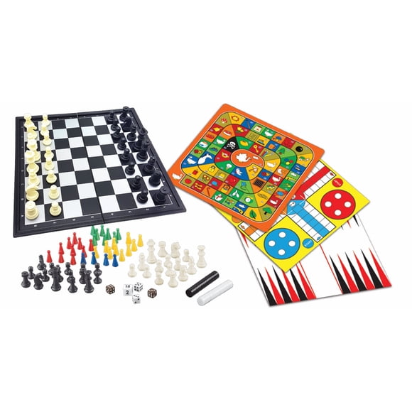 Jeux de Société Magnétiques – Ensemble de 8 Jeux en 1. pour 2 à 6 Joueurs