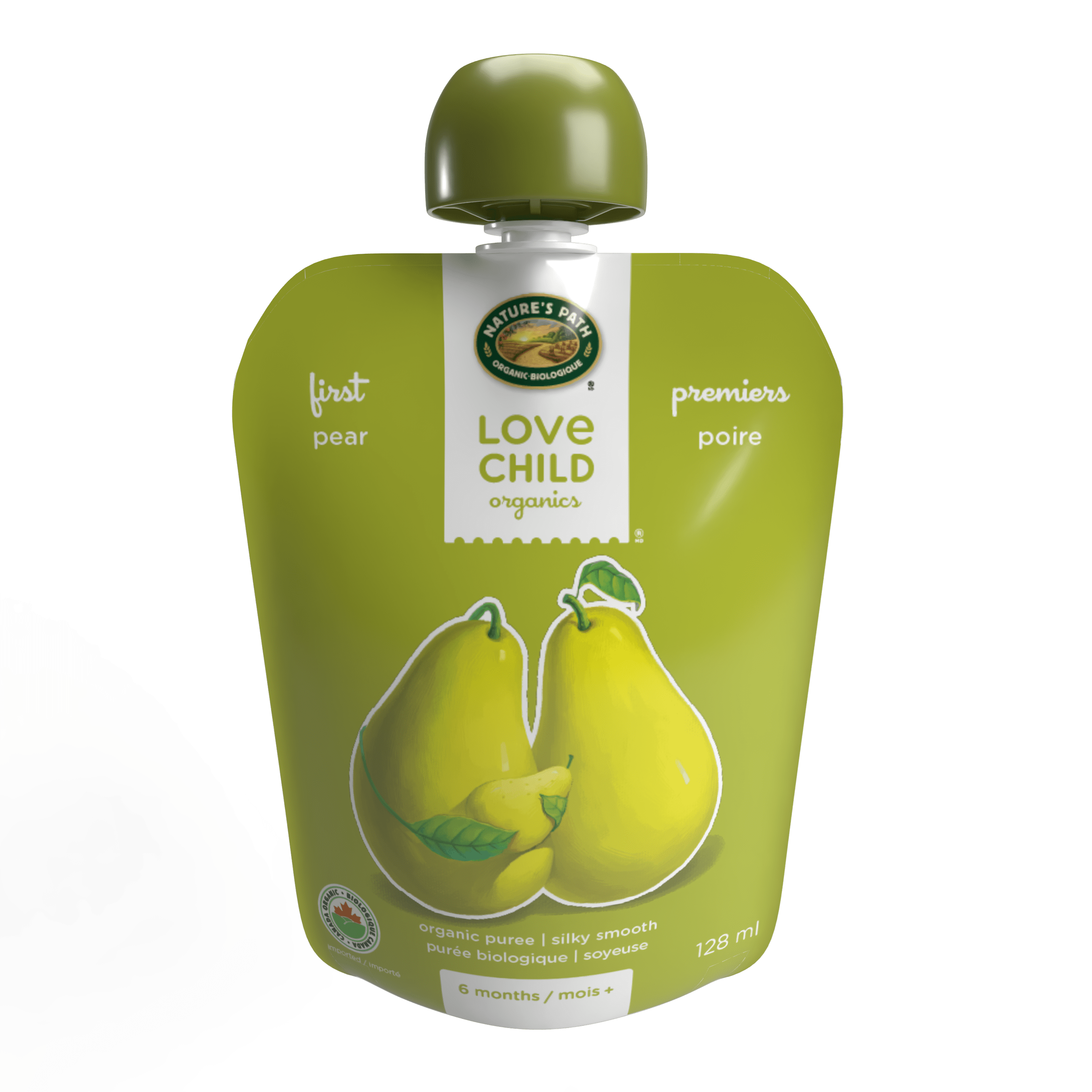 Purée premières poires Simple Firsts Love Child Organics, 128 ml, sachet