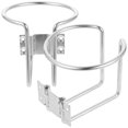 thumbnail image 1 of Porte-Boisson en Acier Inoxydable pour Voiture avec Design Anneau et Porte-Gobelet en Forme de L Argent 2 Pcs, 1 of 9