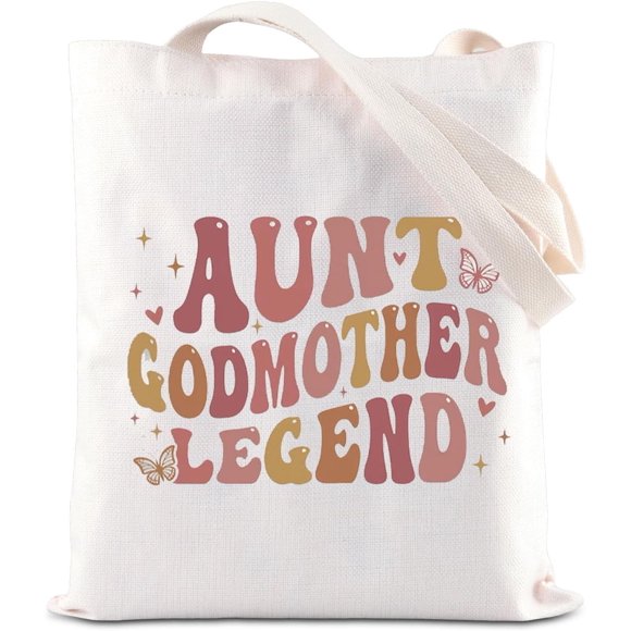 Aunt Godmother Legend Tote Bag Auntie To Be Canvas Bag Godmother Proposal Gift Godmama Gift Mother Day Gift