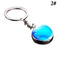 thumbnail image 2 of Glass Ball Keychain Luminous Double-sided Planetary Key Ring Bag Charm for Girls, 2 of 10