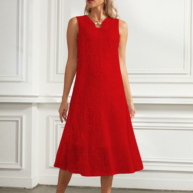 EGNMCR Robes de Soirée pour Femmes, Robes Formelles pour Femmes, Robes de Cocktail pour Femmes Mode Femme Robe Femme Couleur Unie à Paillettes