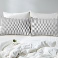 thumbnail image 4 of YST Polka Dots Bed Sheets Set Full Size 4pcs, Simple Style Modern Soft Sheet Set, Geometric Dots Printed Kids Girls Fitted Sheet For Bedroom， White Black Abstract Lightweight Bedding Set, 4 of 5