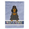 thumbnail image 1 of Carolines Treasures BB5674CHF Cocker Spaniel Black Tan Welcome Flag Canvas House Size, 1 of 4