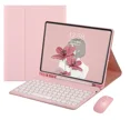 thumbnail image 1 of For iPad Mini 5th 4th 3rd 2nd 1st With Colorful Keyboard Leather Stand Cover Case Round Key Wireless Keyboard For 7.9inch Tablet With Mouse B French, 1 of 6