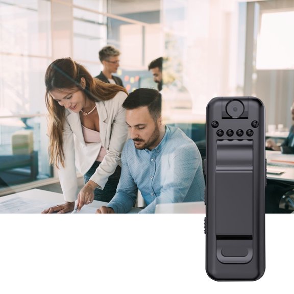 Mini Caméra HD 1080P, Enregistreur Vidéo Numérique Portable, Vision Nocturne, Enregistrement en Boucle, Détection de Mouvement, Recharge USB-C, Conception à Pince, pour la Surveillance à la Maison et à l'Intérieur
