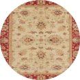 thumbnail image 1 of Ahgly Company Indoor Round Abstract Orange Oriental Area Rugs, 7' Round, 1 of 6