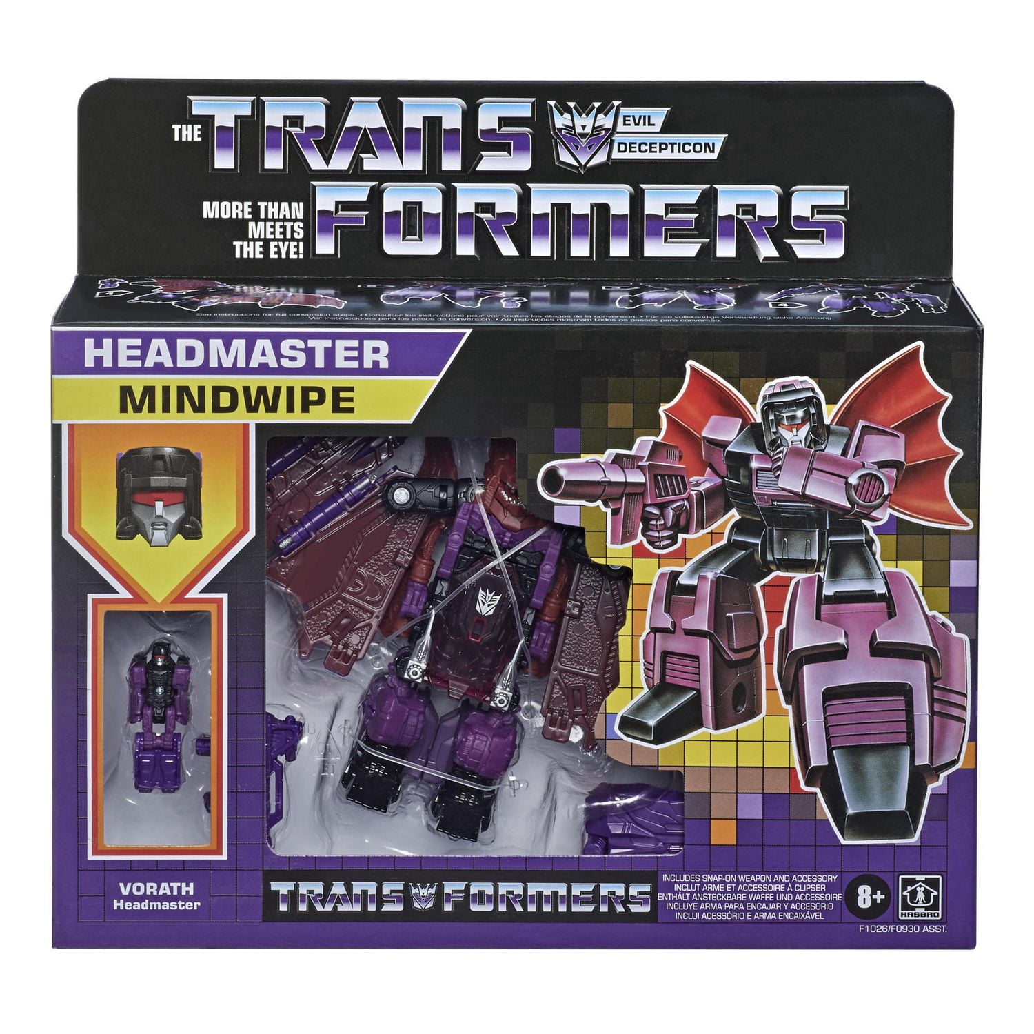 Jouets Transformers Generation, figurine de collection Deluxe rétro Headmaster Mindwipe, pour adultes et enfants, dès 8 ans, taille de 14 cm