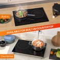 thumbnail image 2 of 13-in Portable Dual Heating Elements 1800-W Built-in Induction Cooktop 120-V, 2 of 7