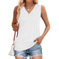 thumbnail image 3 of Timegard Womens Tank Tops V Neck Solid Color Fitting Comfy Sleeveless Top Summer Casual Basic Tee Shirts, 3 of 7