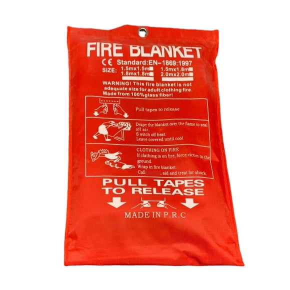 LMTODLFG Couverture d'Urgence Robuste contre les Incendies - Couverture de Suppression des Incendies 40x40, Fibre de Verre Ignifuge pour la Maison, la Cuisine, le Gril, la Voiture, le Camping, la Survie, la Sécurité Incendie
