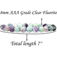 thumbnail image 2 of Natural AAA Grade Clear Green Fluorite Gemstone 8mm Round Beads Stretch Bracelet 7 Inch Unisex, 2 of 4