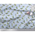 thumbnail image 3 of Soimoi Velvet Fabric Flycathcer Bird Printed Craft Fabric by the Yard 58 Inch Wide, 3 of 5