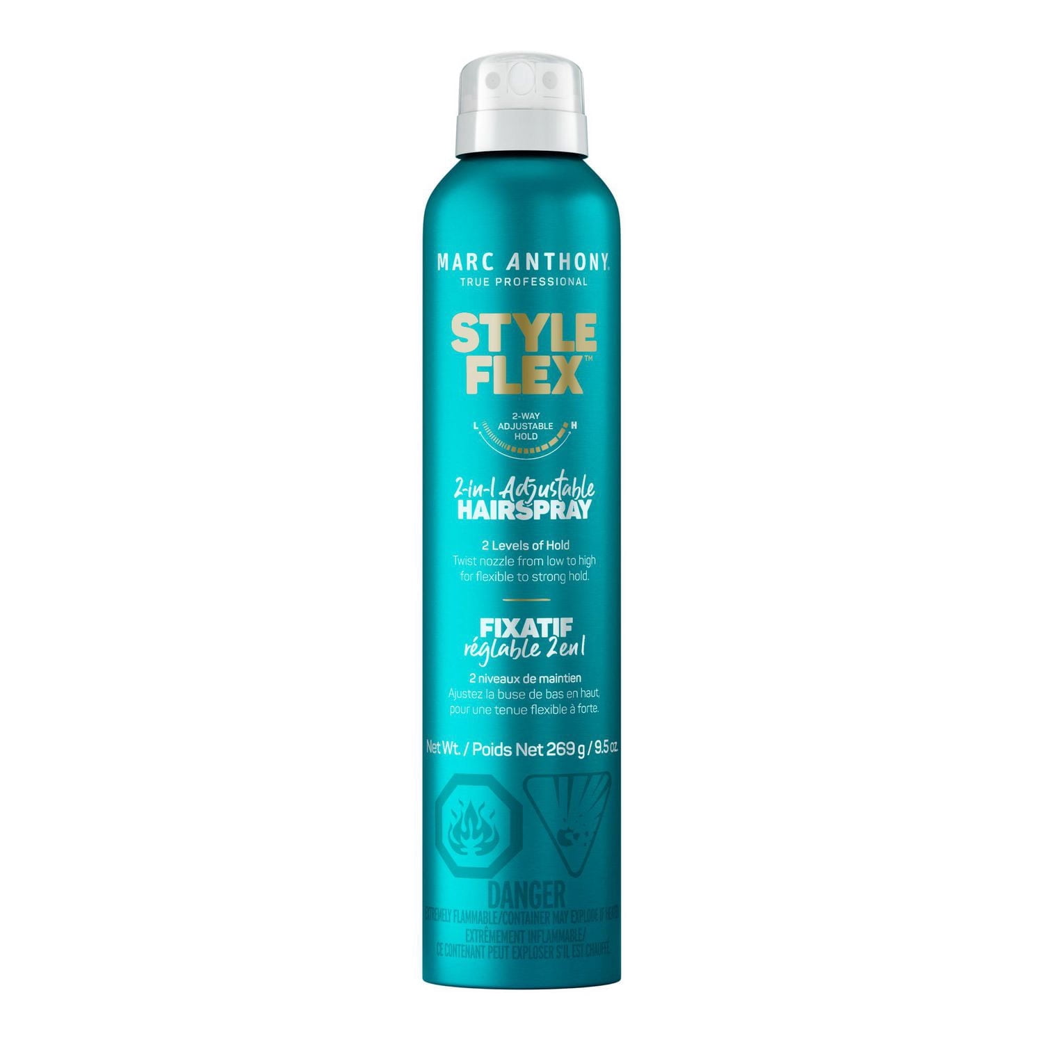 Marc Anthony Style Flex™ 2-in-1 Adjustable Hairspray - From Flexible to Strong Hold - For All Hair Types