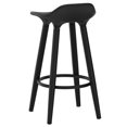 thumbnail image 4 of Set of 2 Mid-Century ABS & Solid Wood 26'' Counter Stool in Black, 4 of 7