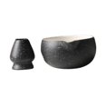 thumbnail image 3 of jifeng Ceramic Matcha Bowl with Whisk Holder Portable for Tabletop Tea Room Kitchen black, 3 of 9
