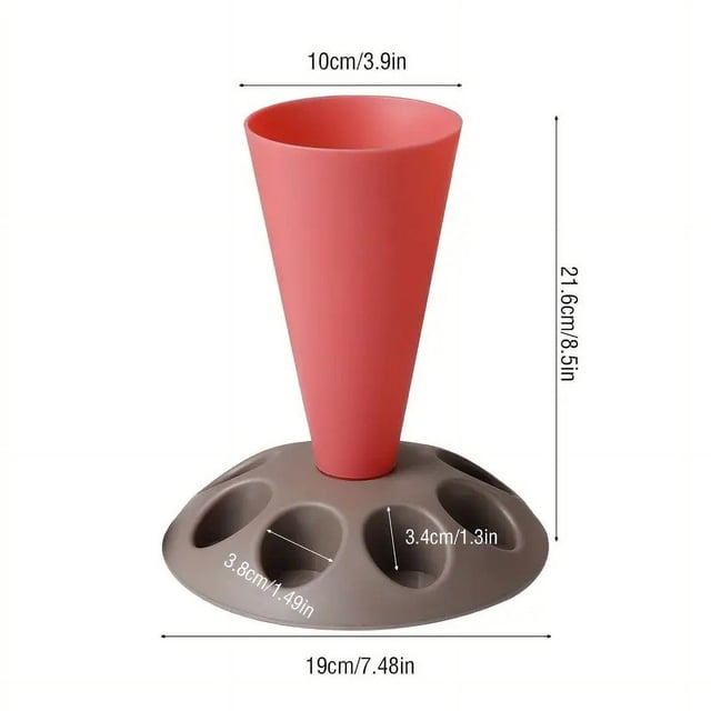 YANHAIGONG Spring Deals!Cake Cream Piping Bag Rack,Icing Flower Mouth Icing Cream Holder Stand Shelf,Pastry Bag Stand Icing Bag Holder,Pastry Bag Holder with 8 Icing Tips Slots Holder Tool