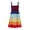 rainbowgirl, variant on Mother Daughter Matching Dress Women Girl Rainbow Stripe Printed Spaghetti Strap Sleeveless Dress Mother M