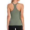 thumbnail image 4 of Charmo Women's Ribbed Camisole Workout Tank Tops with Built in Bra Basic Undershirt, 4 of 8