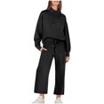 thumbnail image 1 of Timegard Ensembles 2 Pcs pour Femmes, Chandail à Col Roulé Surdimensionné à Manches Longues, Hauts à Enfiler, Pantalon à Jambe Grand à Cordon avec Poches, 1 of 6