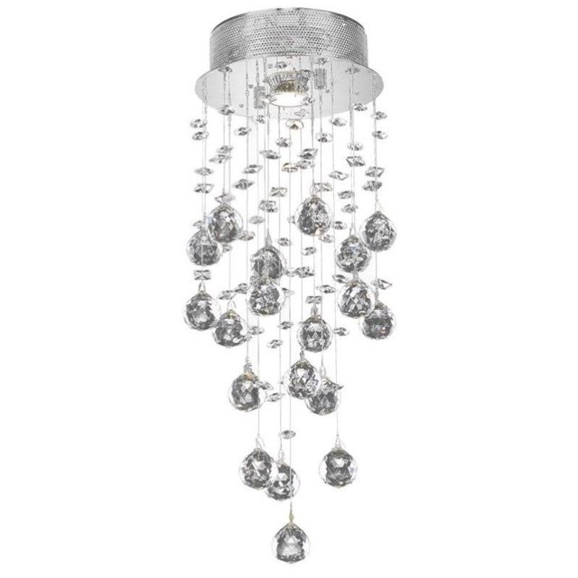 Elegant Lighting Galaxy 8" Elements Crystal Flush Mount in Chrome