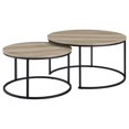 thumbnail image 4 of Coaster Lainey 2-piece Engineered Wood Nesting Coffee Table in Distressed Pine, 4 of 11