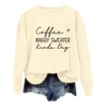thumbnail image 1 of WEAIXIMIUNG Custom Sweatshirt Ladies Fashion Leisure Pure Color Loose Long Sleeved Printed Letters Round Collar, 1 of 4