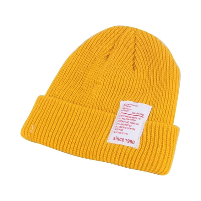 Tuque Tricotée pour Enfants Tuque pour Enfants Tuque Tricotée Nourrisson Bébé Printemps Automne (Curcuma)