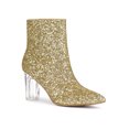 thumbnail image 1 of Unique Bargains Bottines à Paillettes à Talon Bloc Transparent pour Femmes, 1 of 8