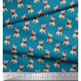 thumbnail image 3 of Soimoi Rayon Crepe Fabric Pug Dog Print Fabric by The Yard 46 Inch Wide, 3 of 3