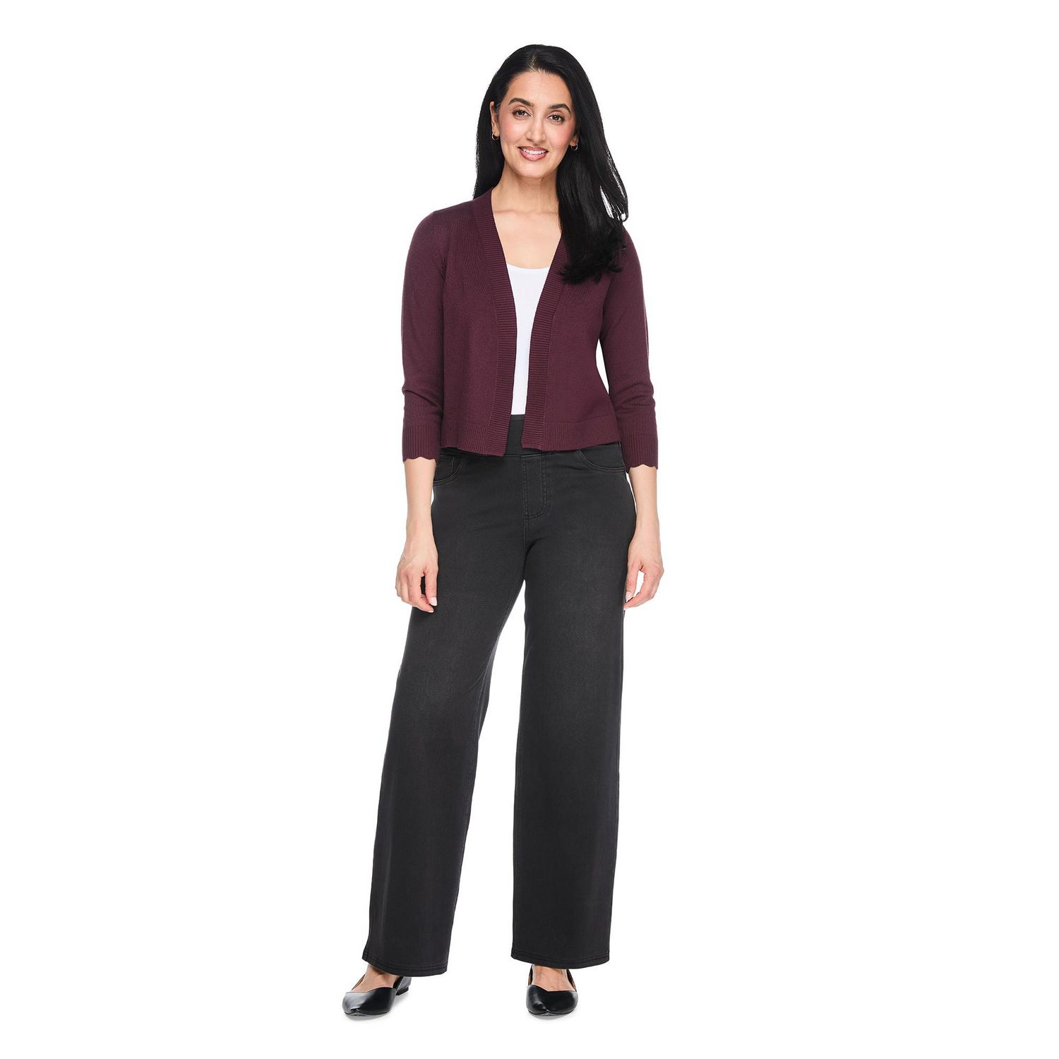 Veste courte en tricot à manches 3/4 Iyla pour femmes