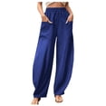 thumbnail image 1 of Birdeem Pantalon Décontracté Ample et Bouffant pour Femmes avec Poches, Combinaison Mode, Pantalon Salopette en Coton et Lin, 1 of 7