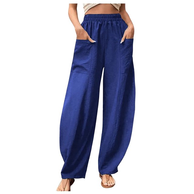 Birdeem Pantalon Décontracté Ample et Bouffant pour Femmes avec Poches, Combinaison Mode, Pantalon Salopette en Coton et Lin