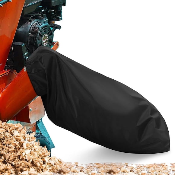LEFU Sac pour Déchiqueteuse de Copeaux de Bois 24 x 48 Pouces pour Machine à Déchiqueter les Feuilles, Tissu Polyester Réutilisable Robuste, Noir, Grand Sac de Collecte Extérieur à Grande Capacité