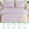 thumbnail image 3 of Gogreen Ensemble de Housse de Couette Simple, Microfibre Douce et Respirante 3 Pcs Ensembles de Literie Simple, Motif Ensemble de Housse de Couette Simple Confortable, avec Fermeture Éclair (Simple), 3 of 8