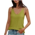 thumbnail image 3 of Sentmoon Clothes Women Tops for Women Linen V Neck Strappy Backless Tank Solid Color Sleeveless T Shirt Lightweight Breathable Trendy Unique Summer for Layering or Going Out Cloth Top, 3 of 7