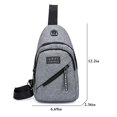 thumbnail image 3 of Coofit Chest Bag Fashion Casual Sport Sling Backpack Chest Daypack Purse for Men, 3 of 10