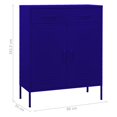 thumbnail image 4 of vidaXL Storage Cabinet Navy Blue 80x35x101.5 cm Steel, 4 of 5